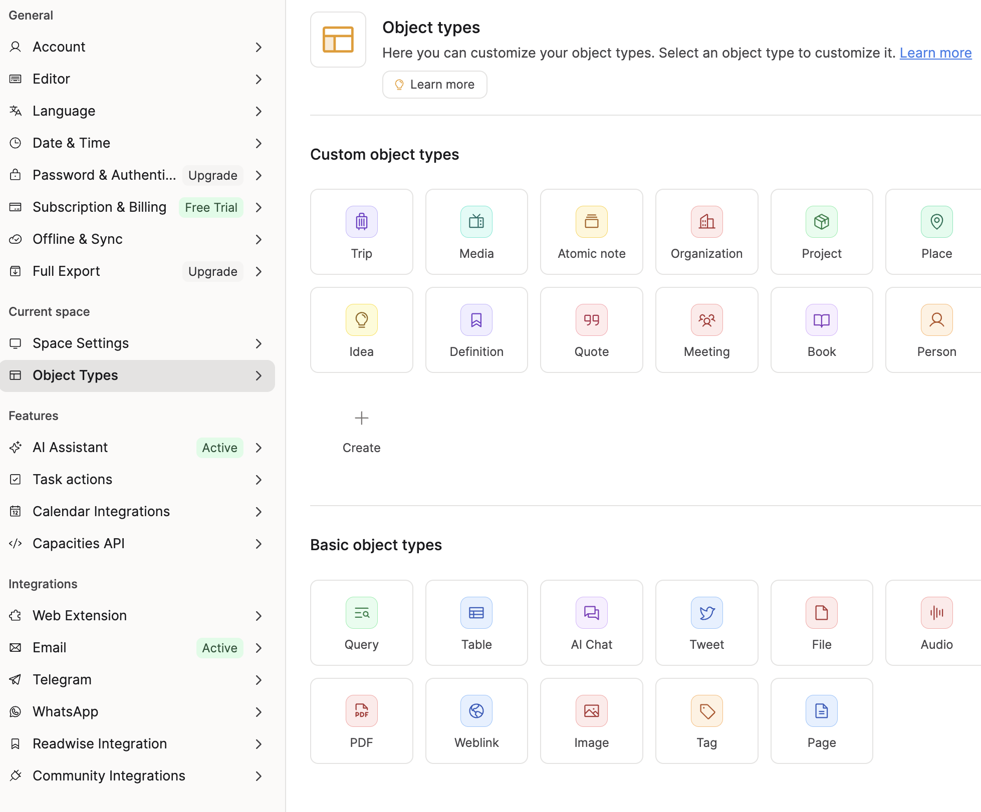 Capacities main settings menu.png